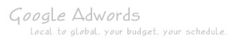 Google adwords, local to global. your budget. your schedule.